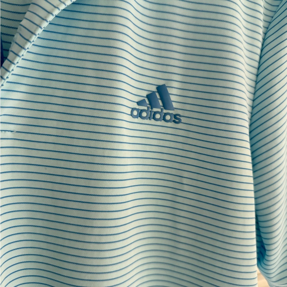 Adidas Men's Light Blue Polo Shirt - Picture 2 of 4